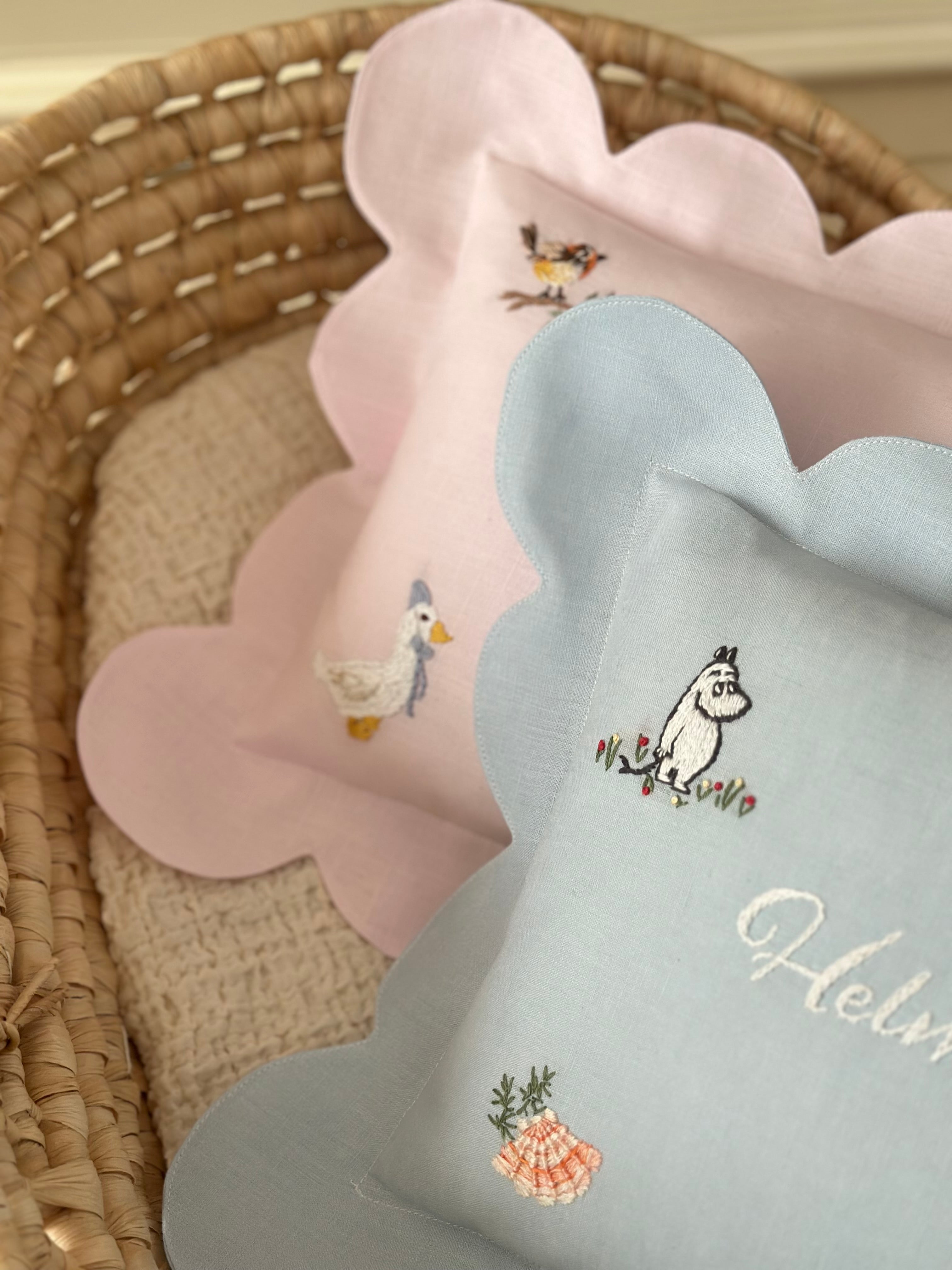 Kişiselleştirilmiş Keten Dilimli Bebek Yastığı