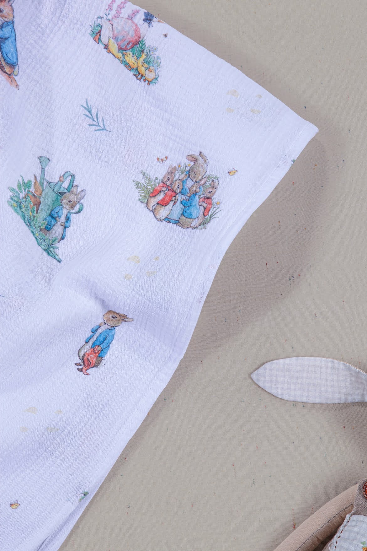 Peter Rabbit Serisi Çok Amaçlı Bebek Müslin Örtüsü Mavi