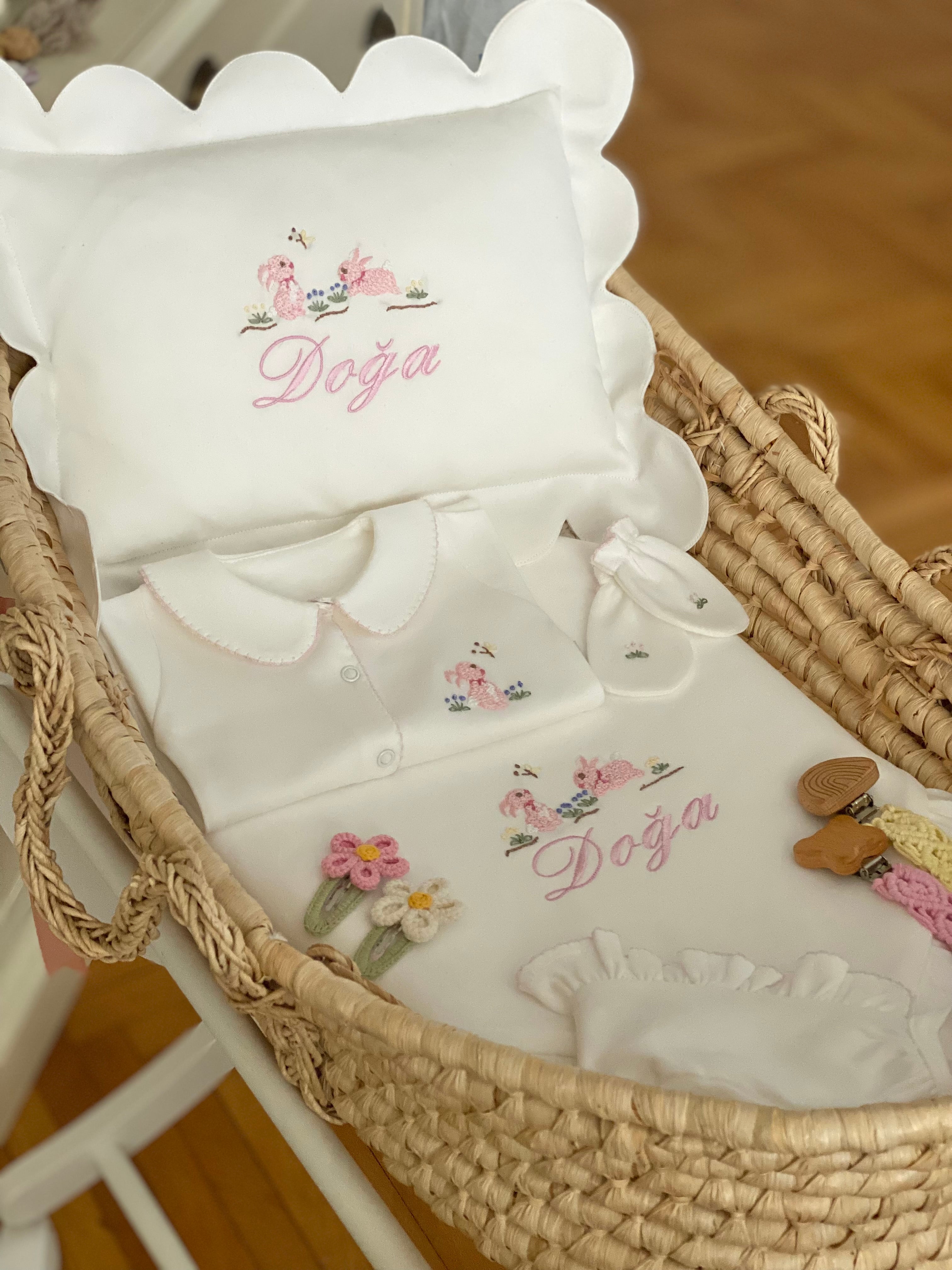 Rabbit Pink Organik Yenidoğan Seti