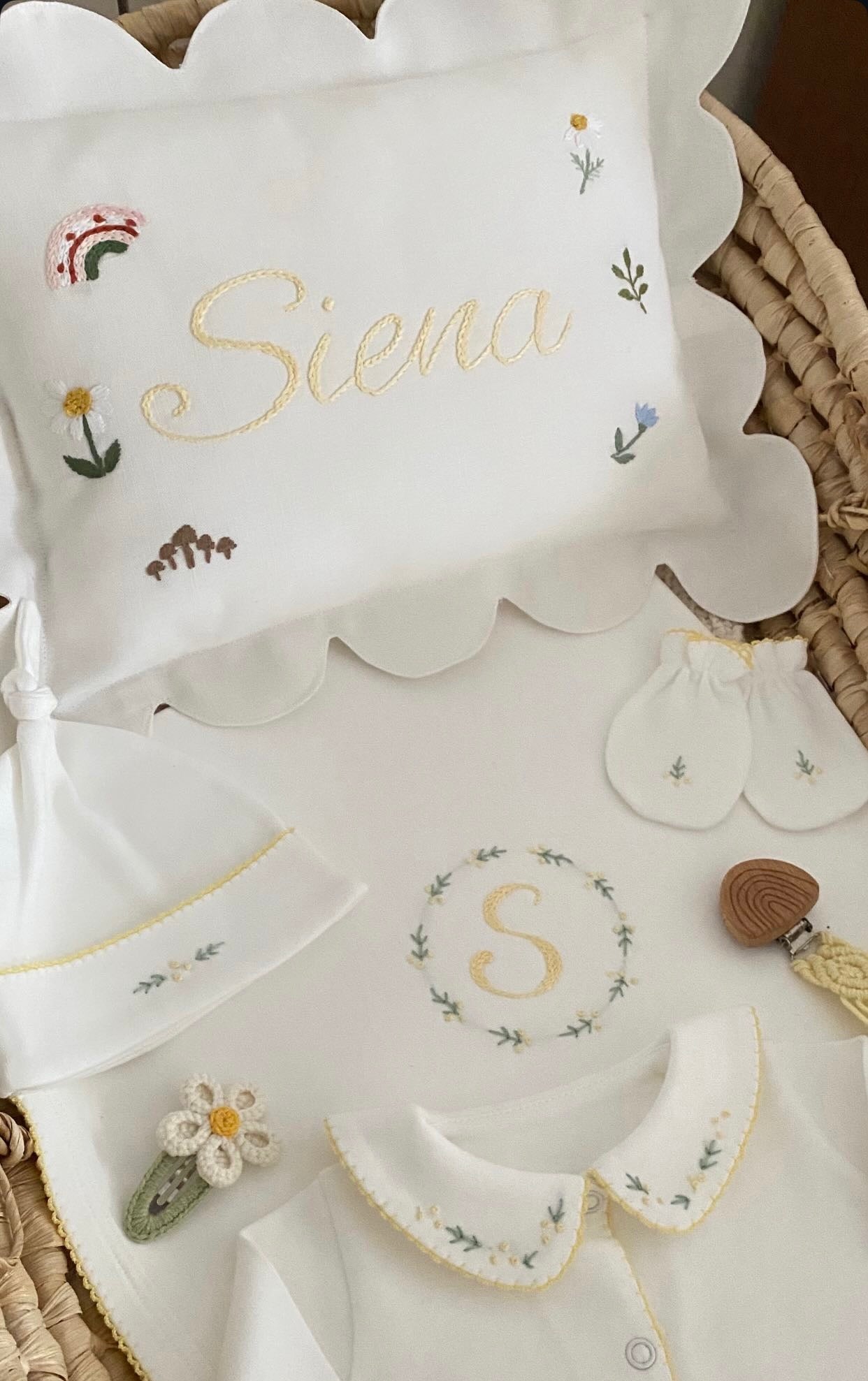 Sarı Çelenk Siena Organik Yenidoğan Seti
