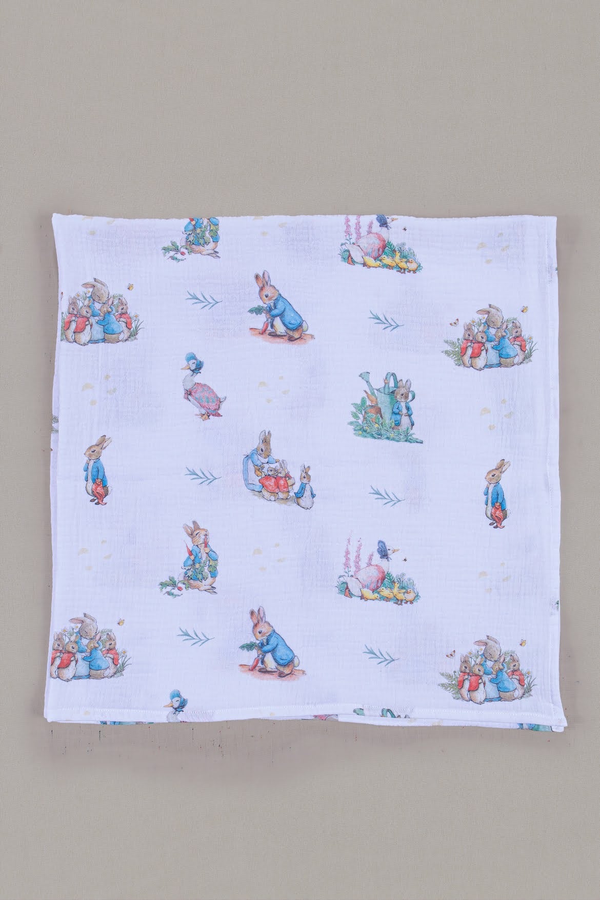 Peter Rabbit Serisi Çok Amaçlı Bebek Müslin Örtüsü Mavi