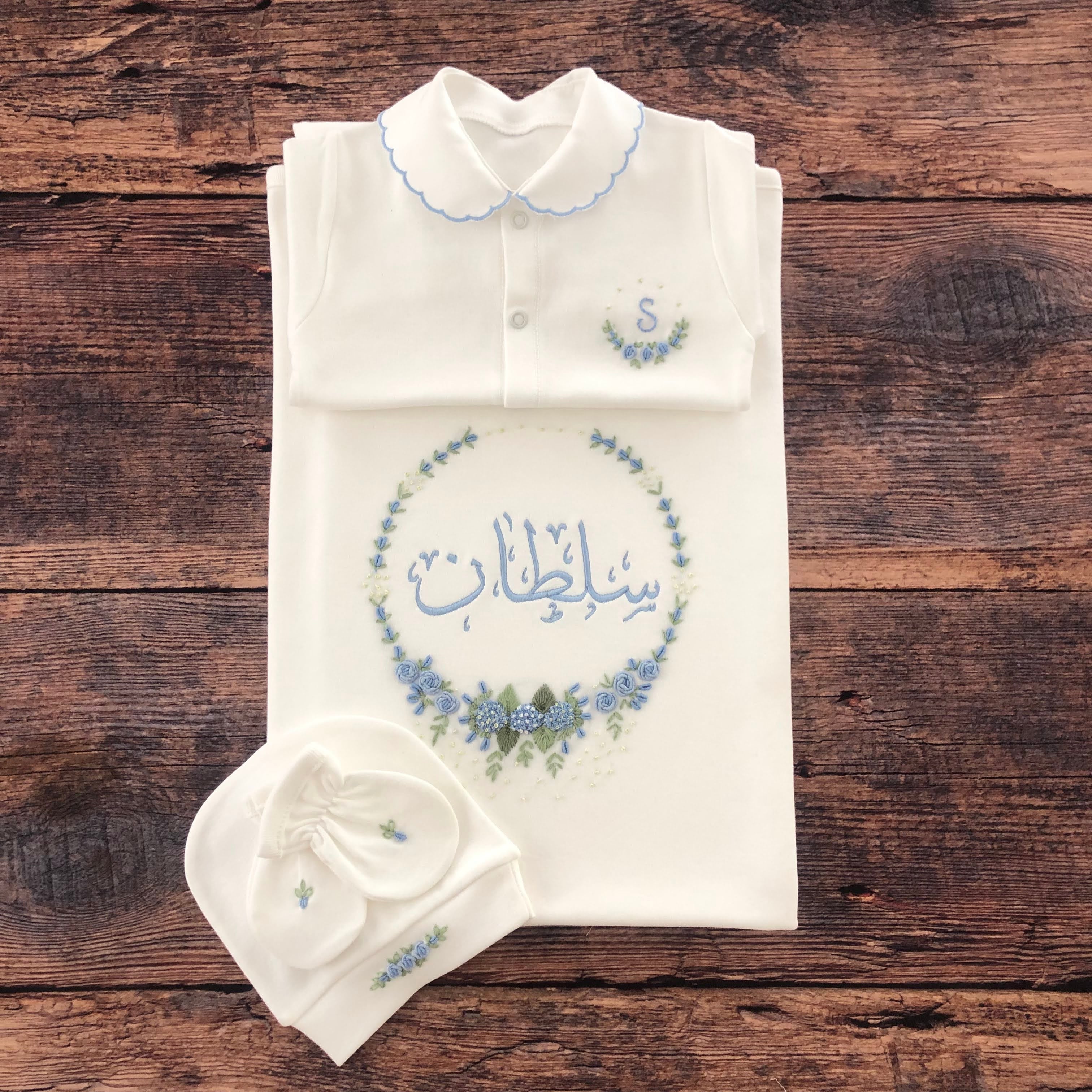 Ortanca Model Hastane Çıkışı Seti Mavi