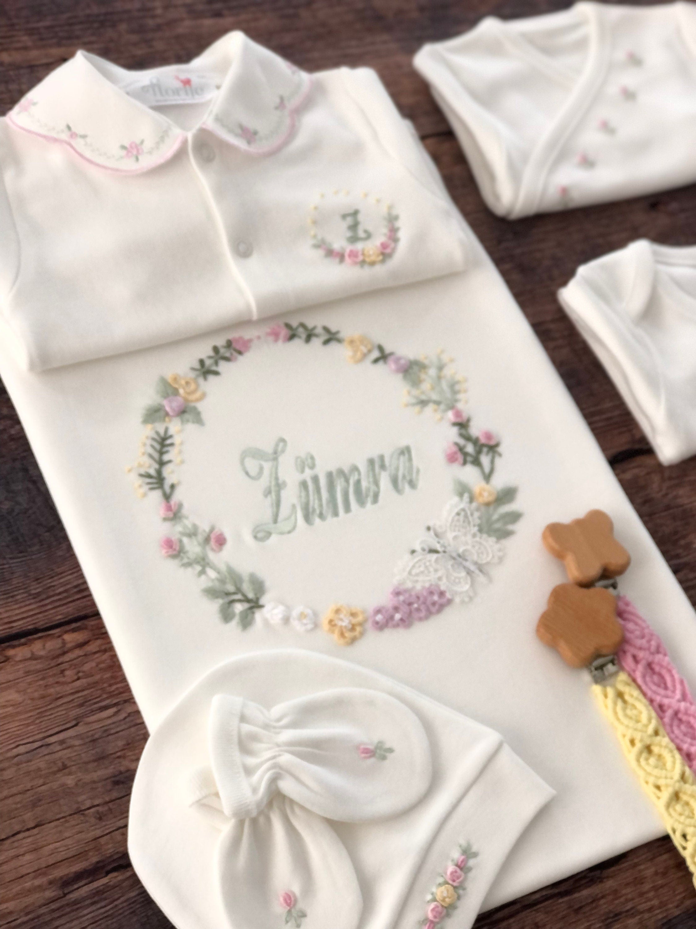 Kelebek Rüyası Hastane Çıkışı Seti - Sarı&Pembe