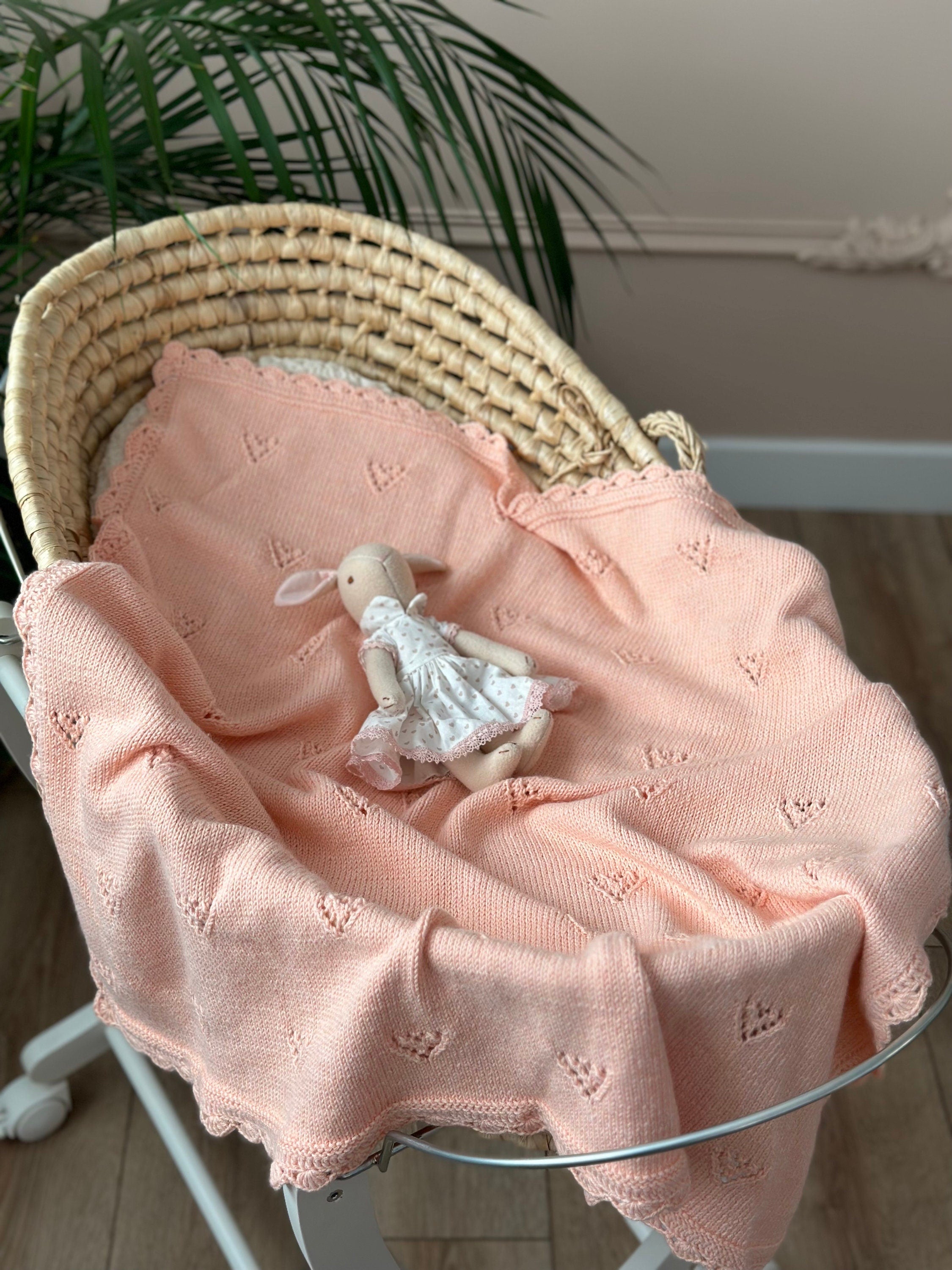 El Örgüsü Somon Bebek Battaniyesi