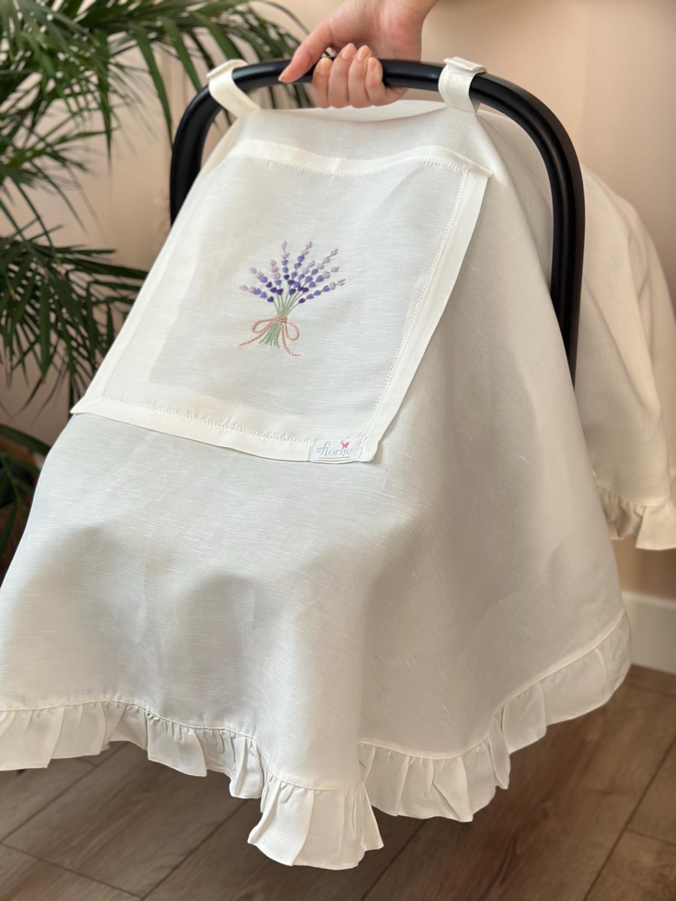 Lavander Keten Puset Örtüsü Lila