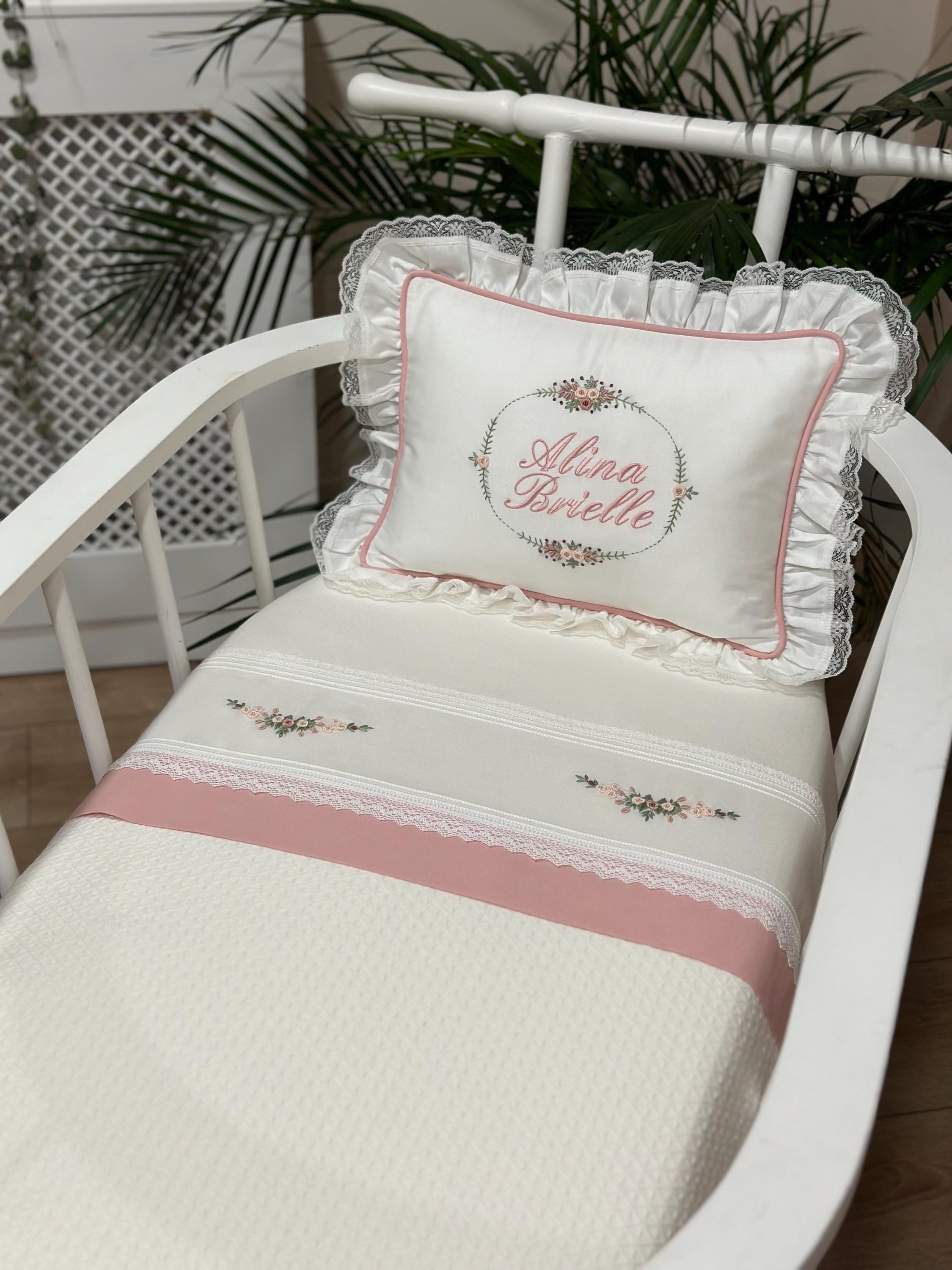 Dusty Rose Dekoratif Bebek Yastığı Oval Model - Gül Kurusu