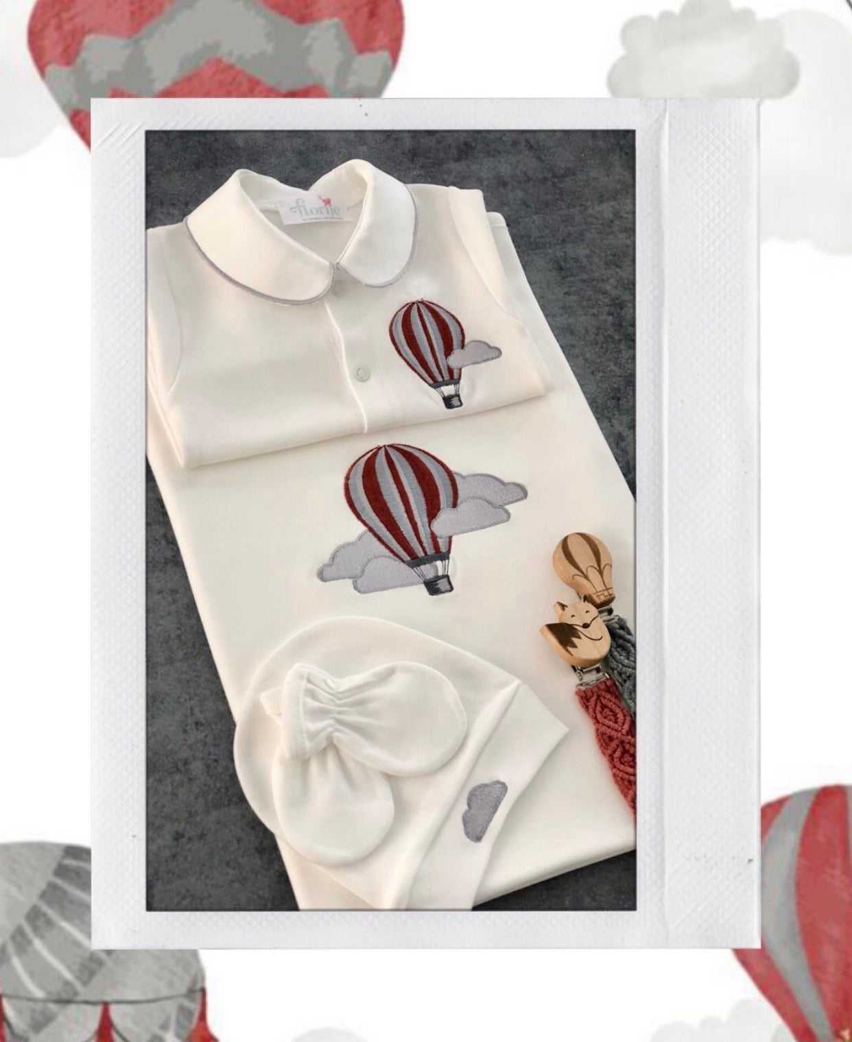 Uçan Balon Bebek Hastane Çıkış Seti