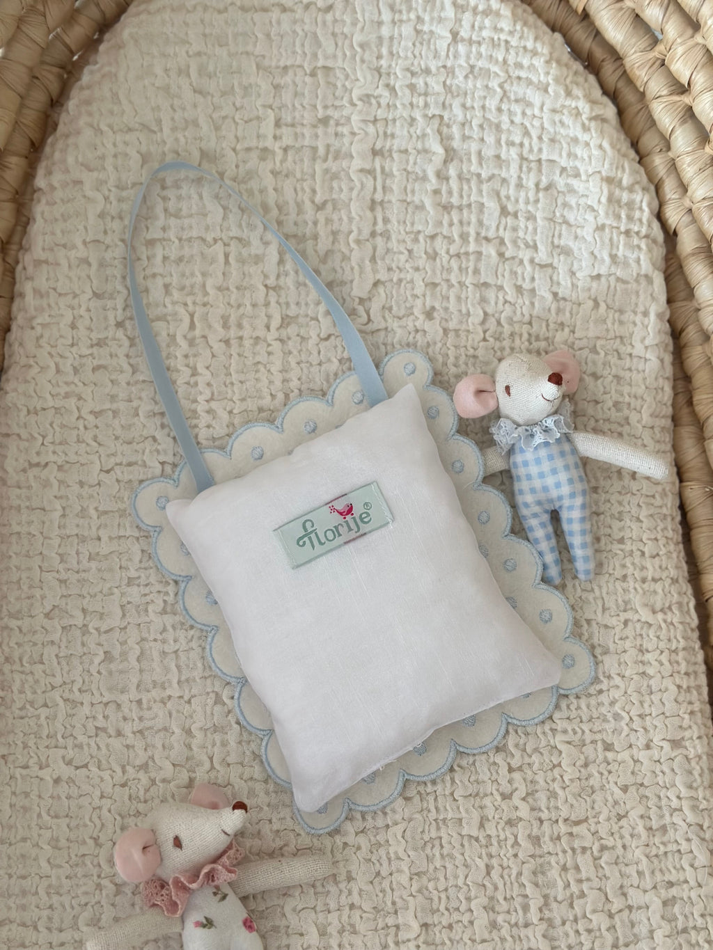 Kişiye Özel Keten “Baby Sleeping” Kapı Yastığı