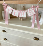 İsme Özel Makine Nakışlı Bebek Banner | Flama | Kapı Süsü