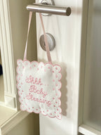 Kişiye Özel Keten “Baby Sleeping” Kapı Yastığı