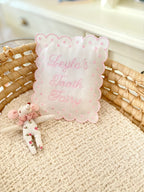 Personalized Linen Tooth Fairy Door Pillow | Tooth Fairy Pillow