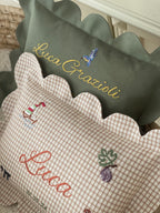 Kişiselleştirilmiş Keten Dilimli Bebek Yastığı