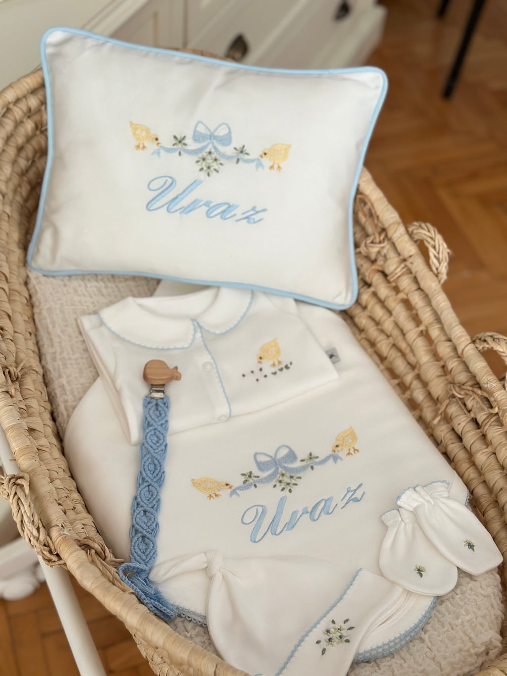 Little Chick Organik Yenidoğan Seti – Kroşeta Kenar Detaylı