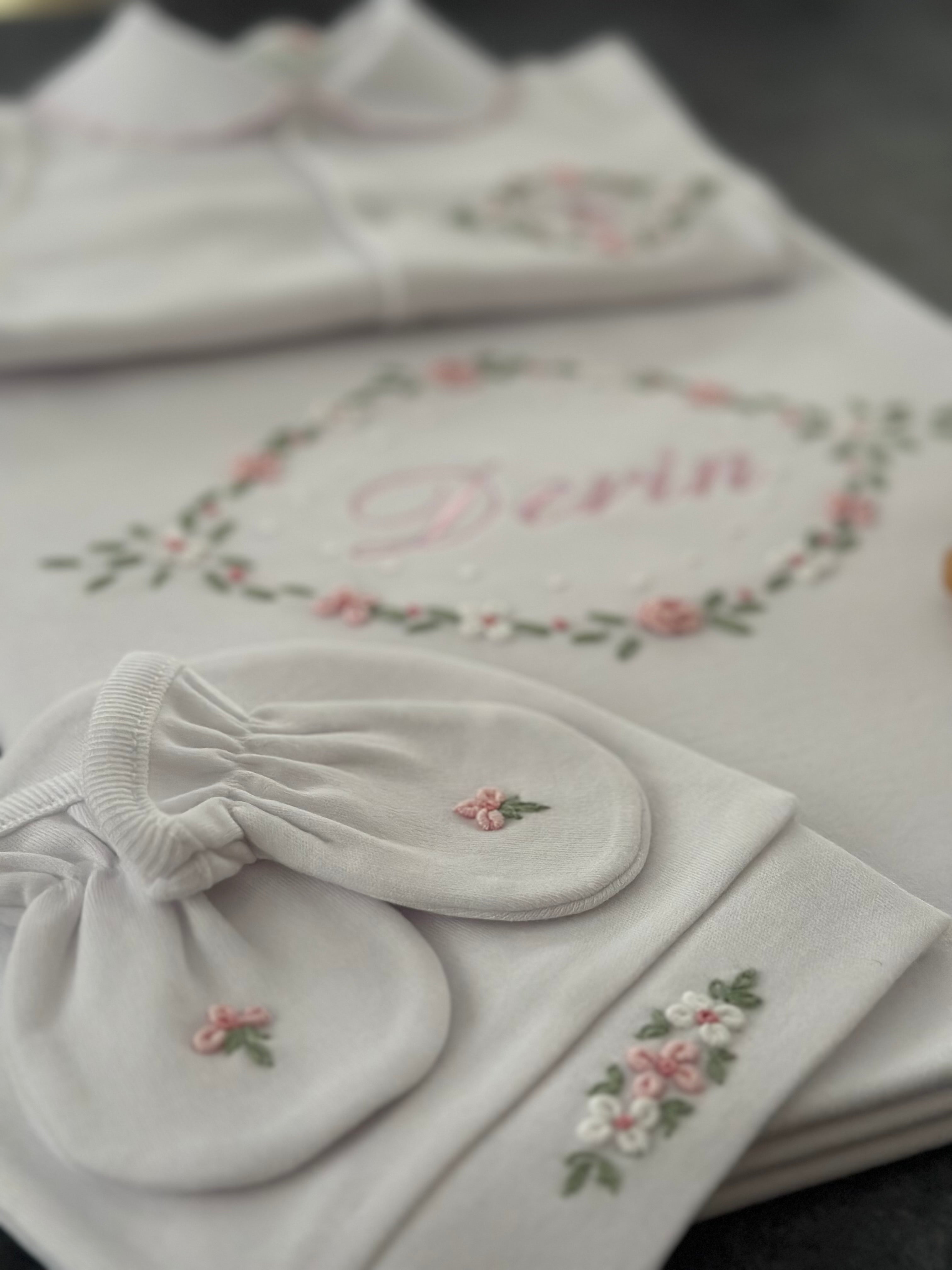 Lily Serisi Hastane Çıkışı Seti Pembe