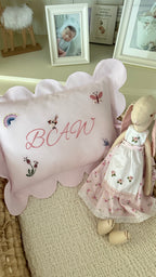 Kişiselleştirilmiş Keten Dilimli Bebek Yastığı