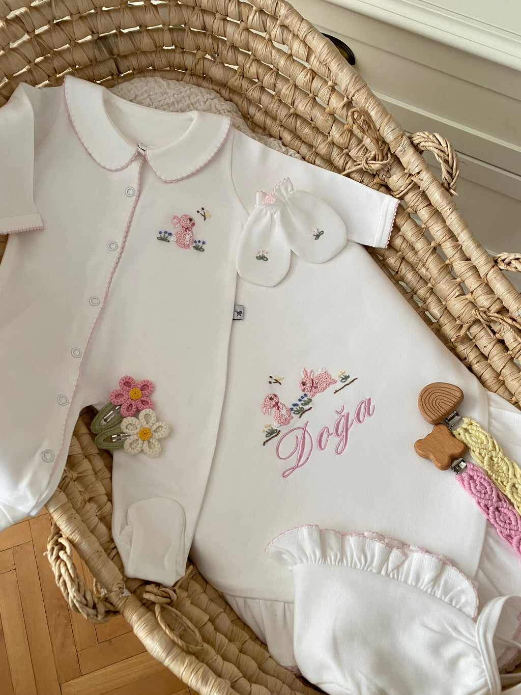 Rabbit Pink Organik Yenidoğan Seti