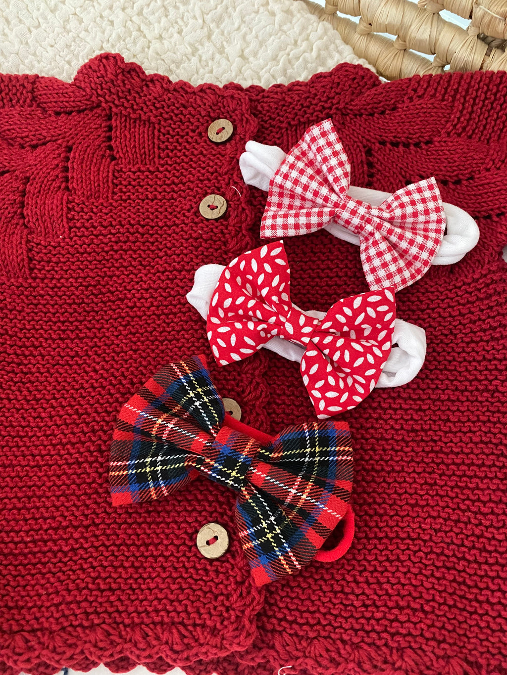 Yılbaşı Renkleri Lastikli Bebek Saç Bandı