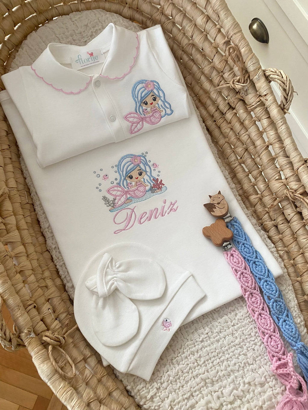 Deniz Kızı  Bebek Hastane Çıkış Seti