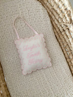 Personalized Linen Tooth Fairy Door Pillow | Tooth Fairy Pillow