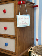 Thank Heaven For Little Boys | Erkek Bebek Nakışlı Kapı Askısı Yastığı