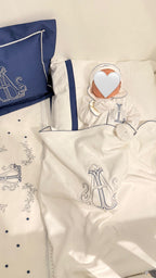 Monogram Polka Dot Baby Blanket Set