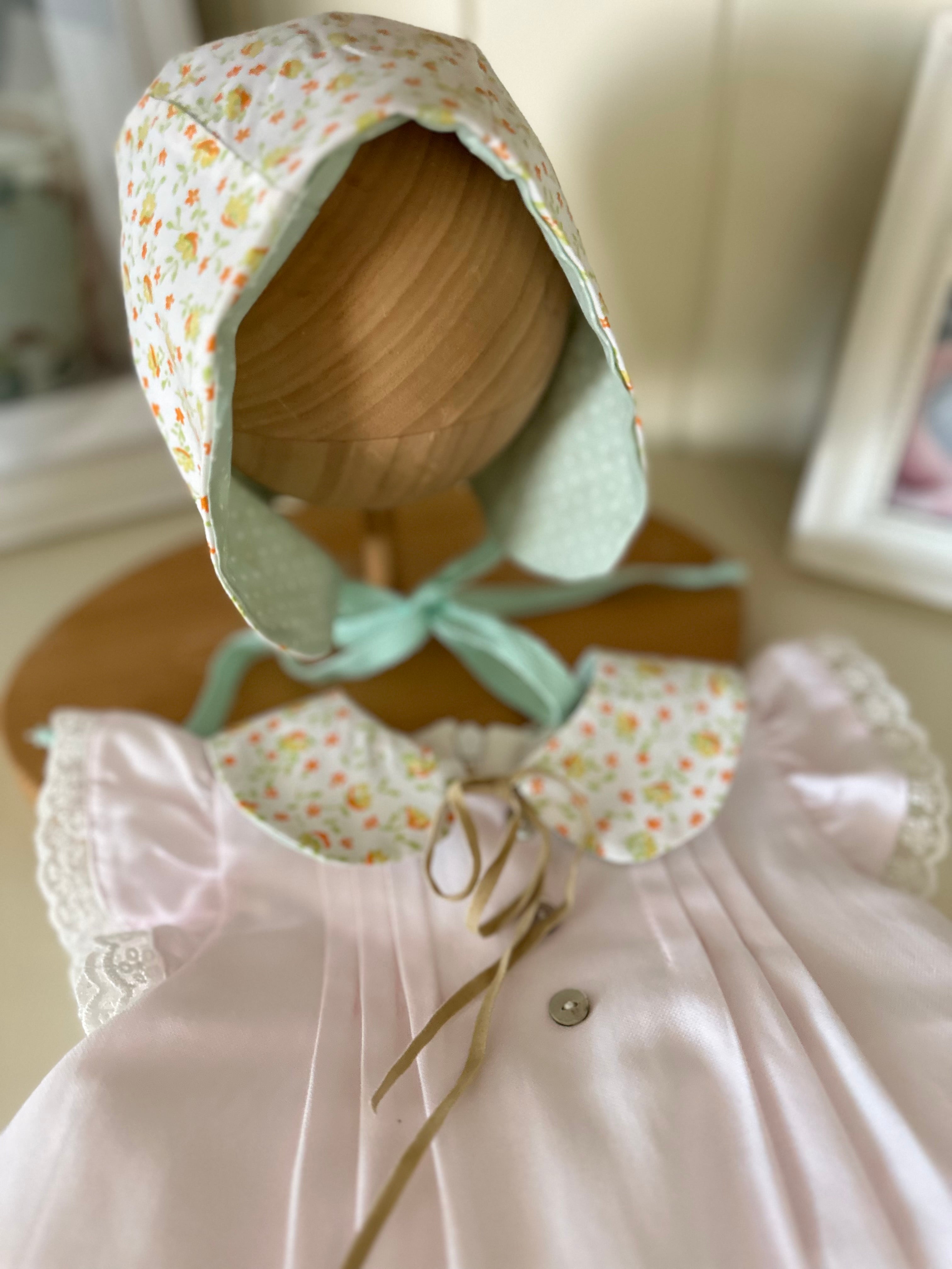 Desenli Yazlık Bebek Bonnet Şapka