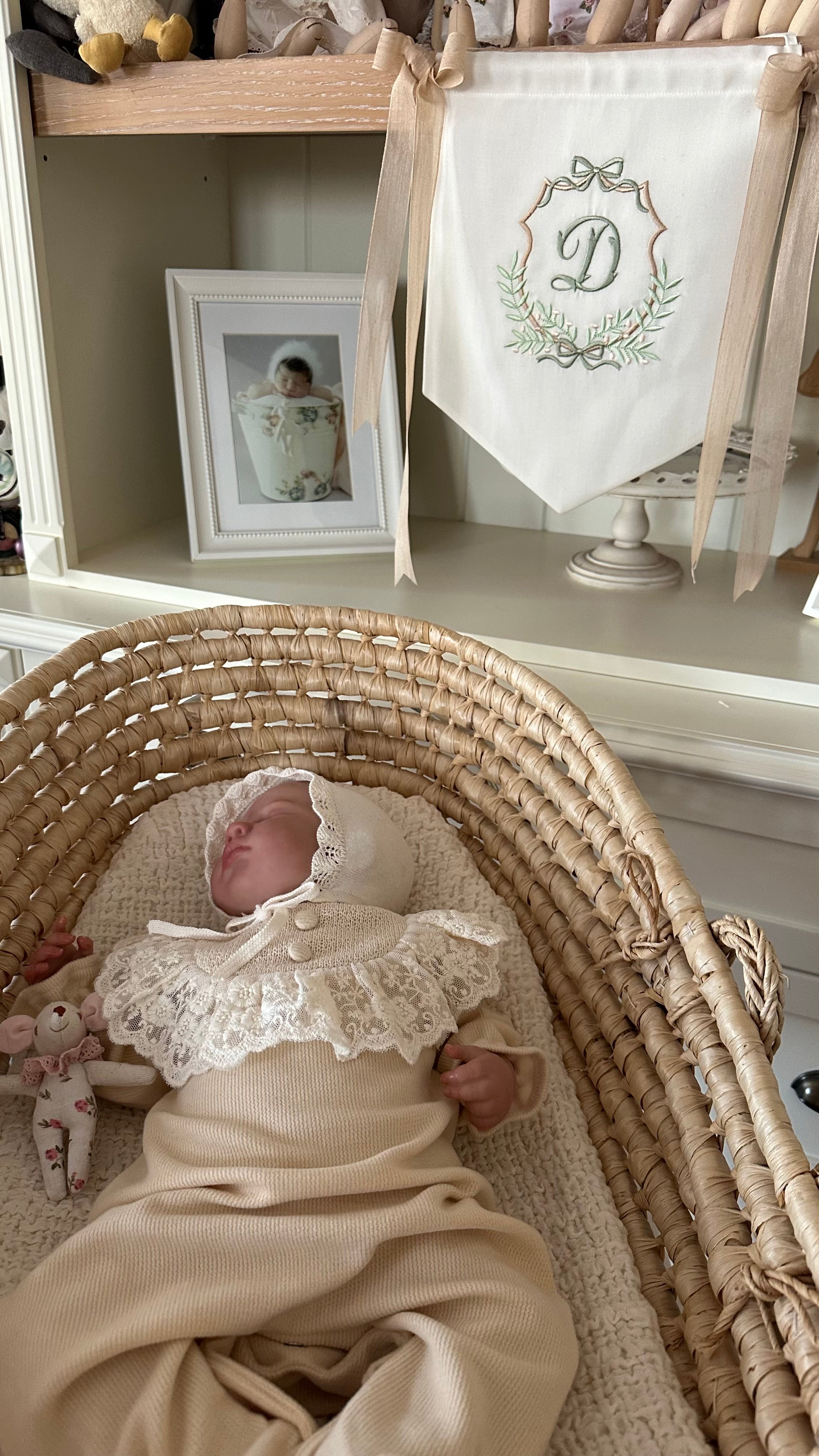 Salmon Wide Lace Detailed Baby Girl Romper