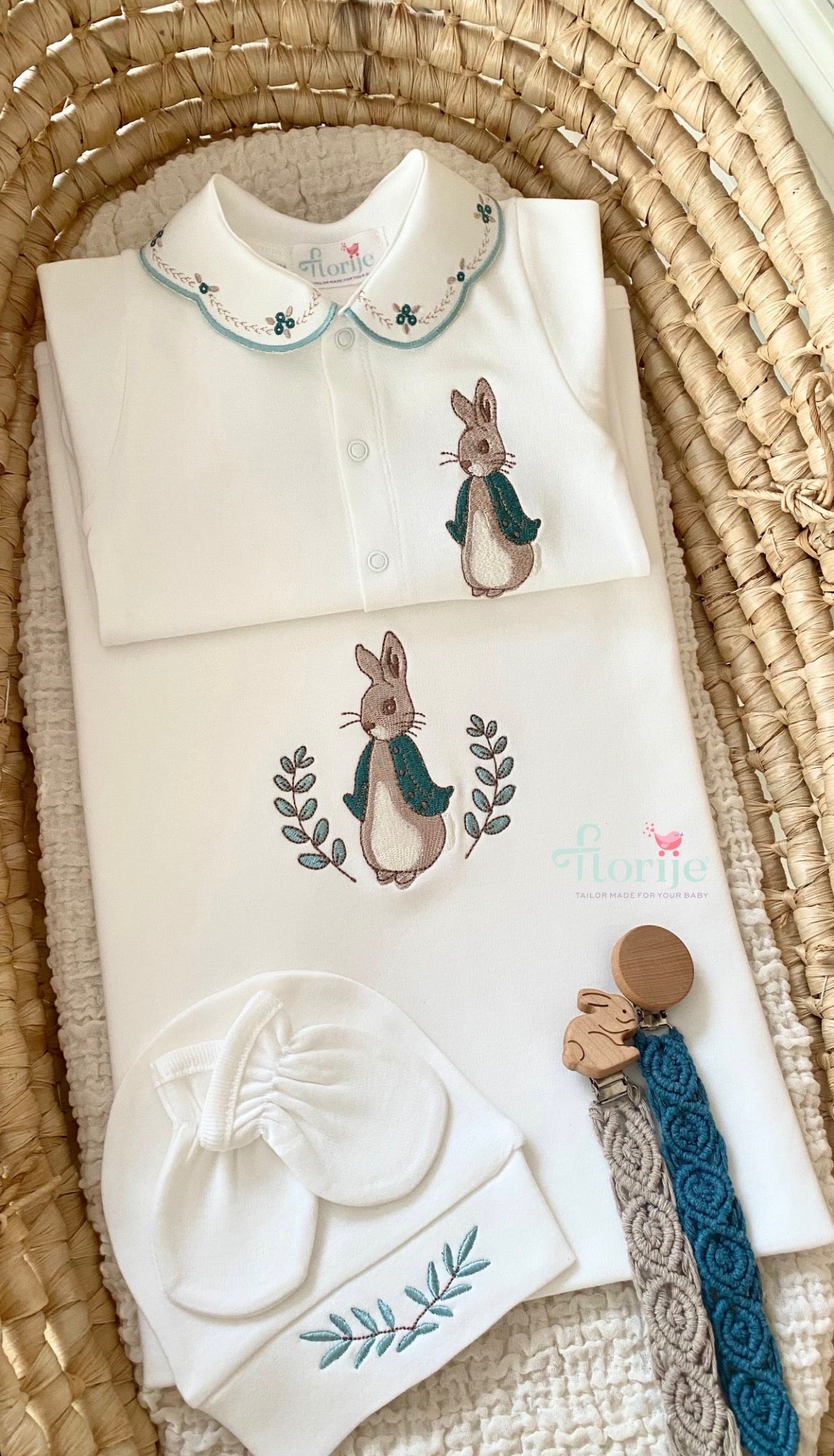 Peter Rabbit Serisi Yaprak Detaylı Hastane Çıkış Seti