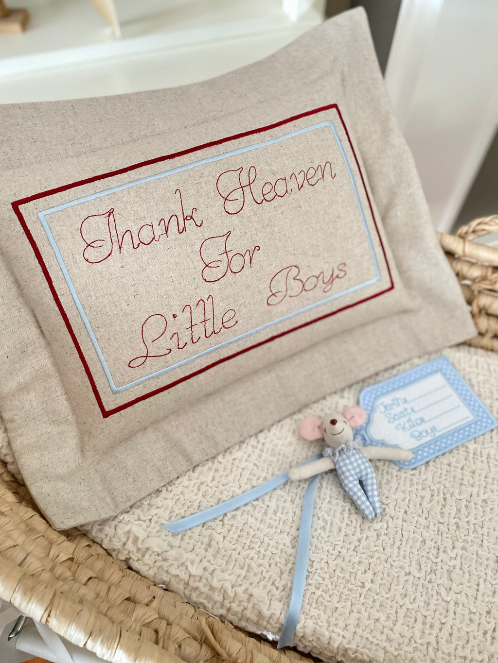 Thank Heaven For Little Boys Dekoratif Yastık