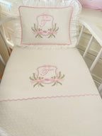 Hand Embroidered Name Blanket Set
