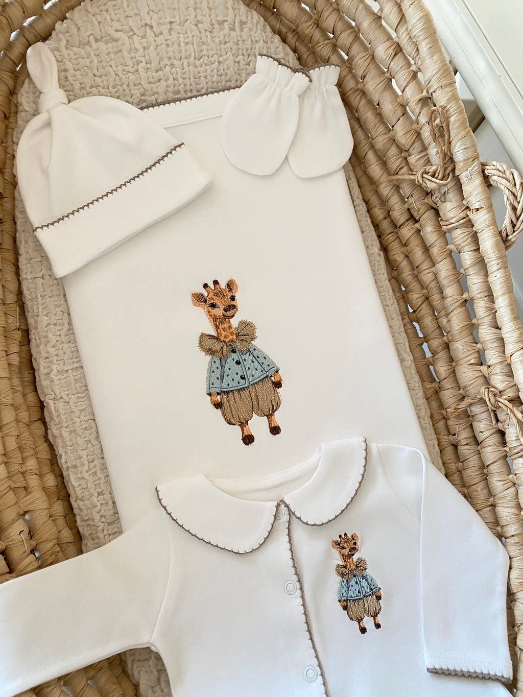 Sevimli Zürafa Organik Yenidoğan Seti