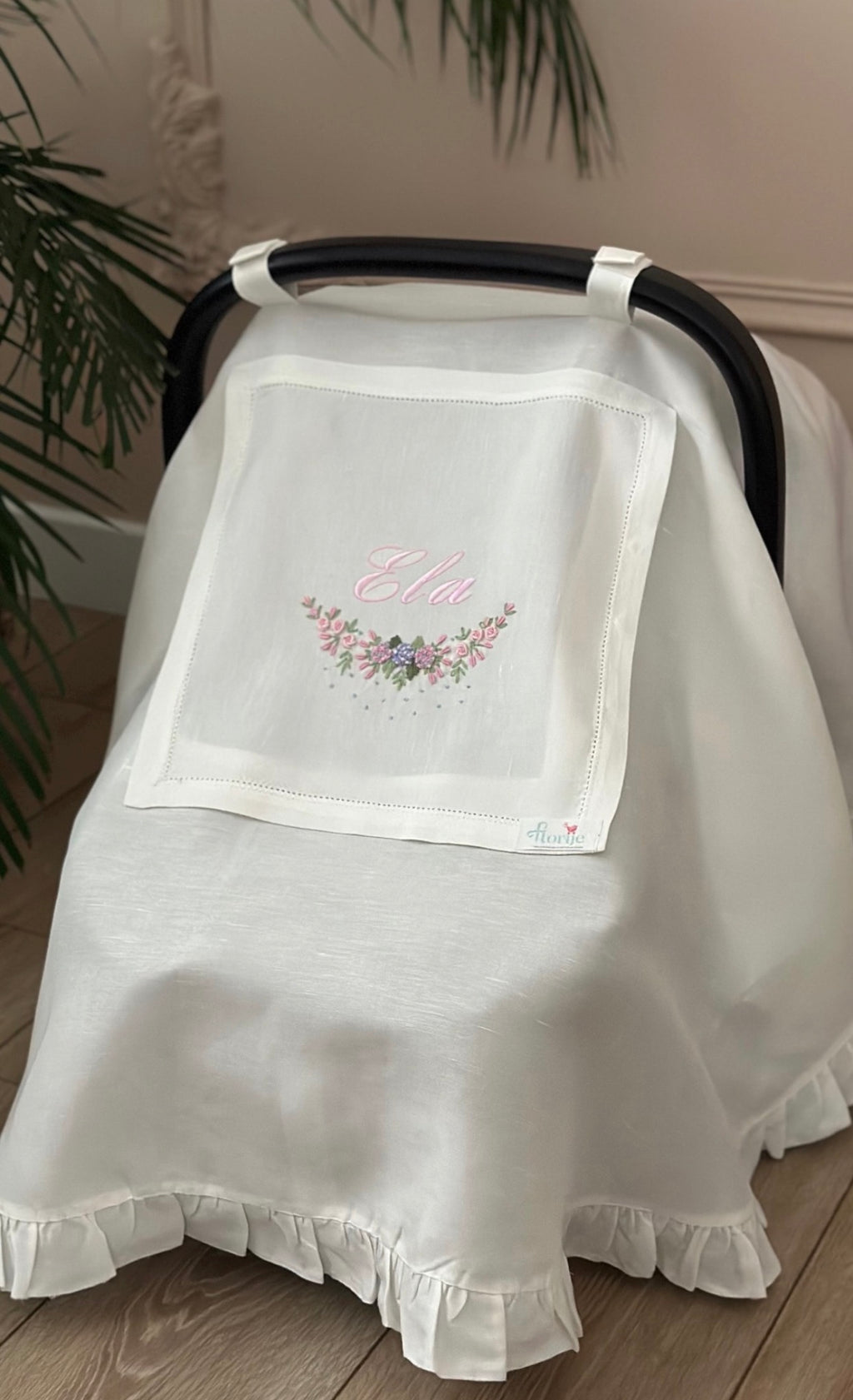 Keten Puset Örtüsü Ortanca Pembeli