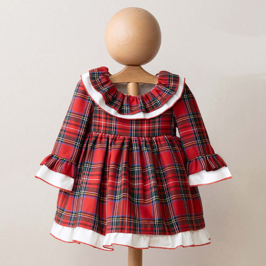 Maria – Red Plaid Baby Girl Christmas Dress 6-24 Months