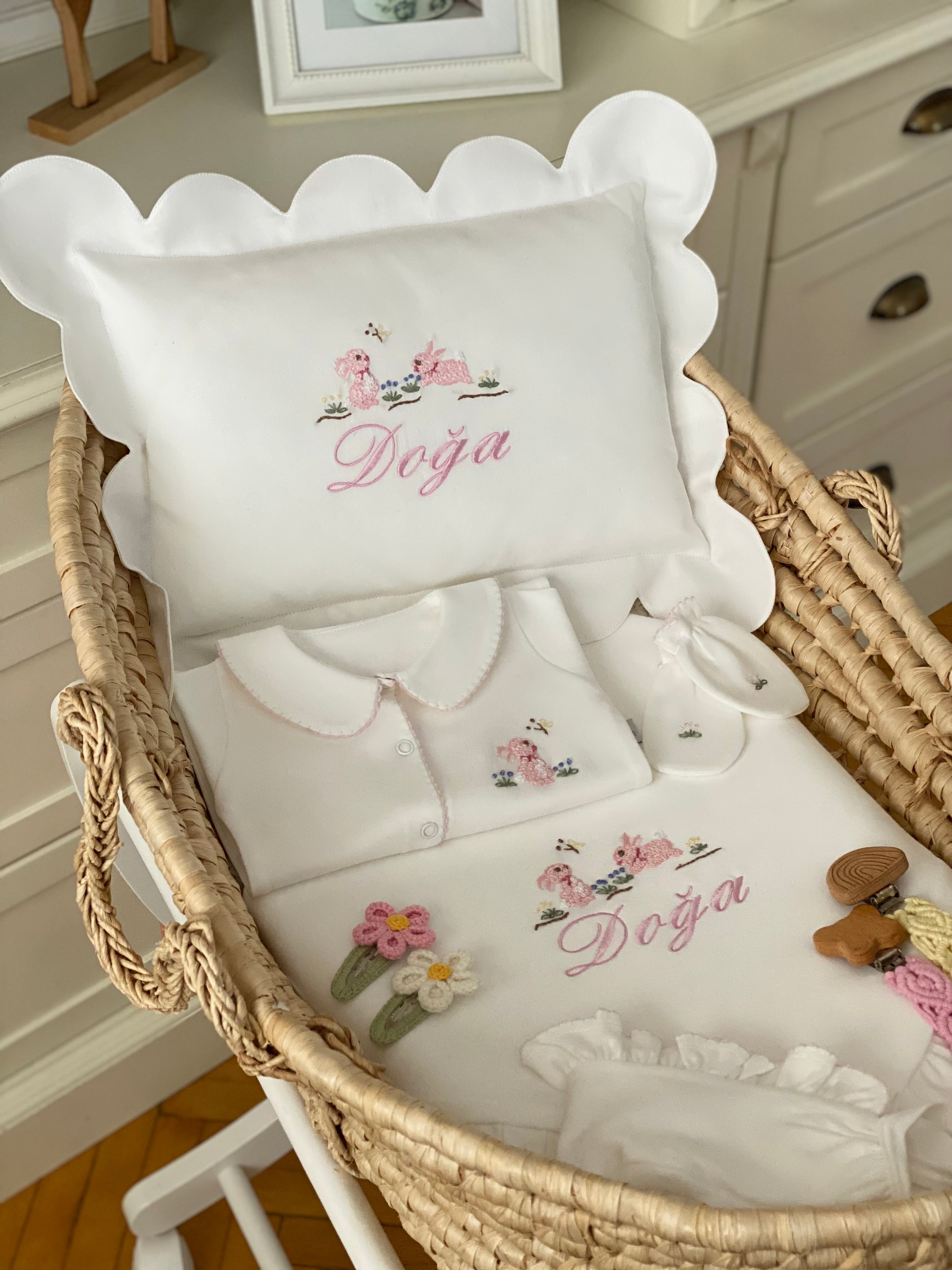 Rabbit Pink Organik Yenidoğan Seti