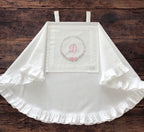 Ortancamsı İşlemeli Keten Puset Örtüsü Pembe/Mint