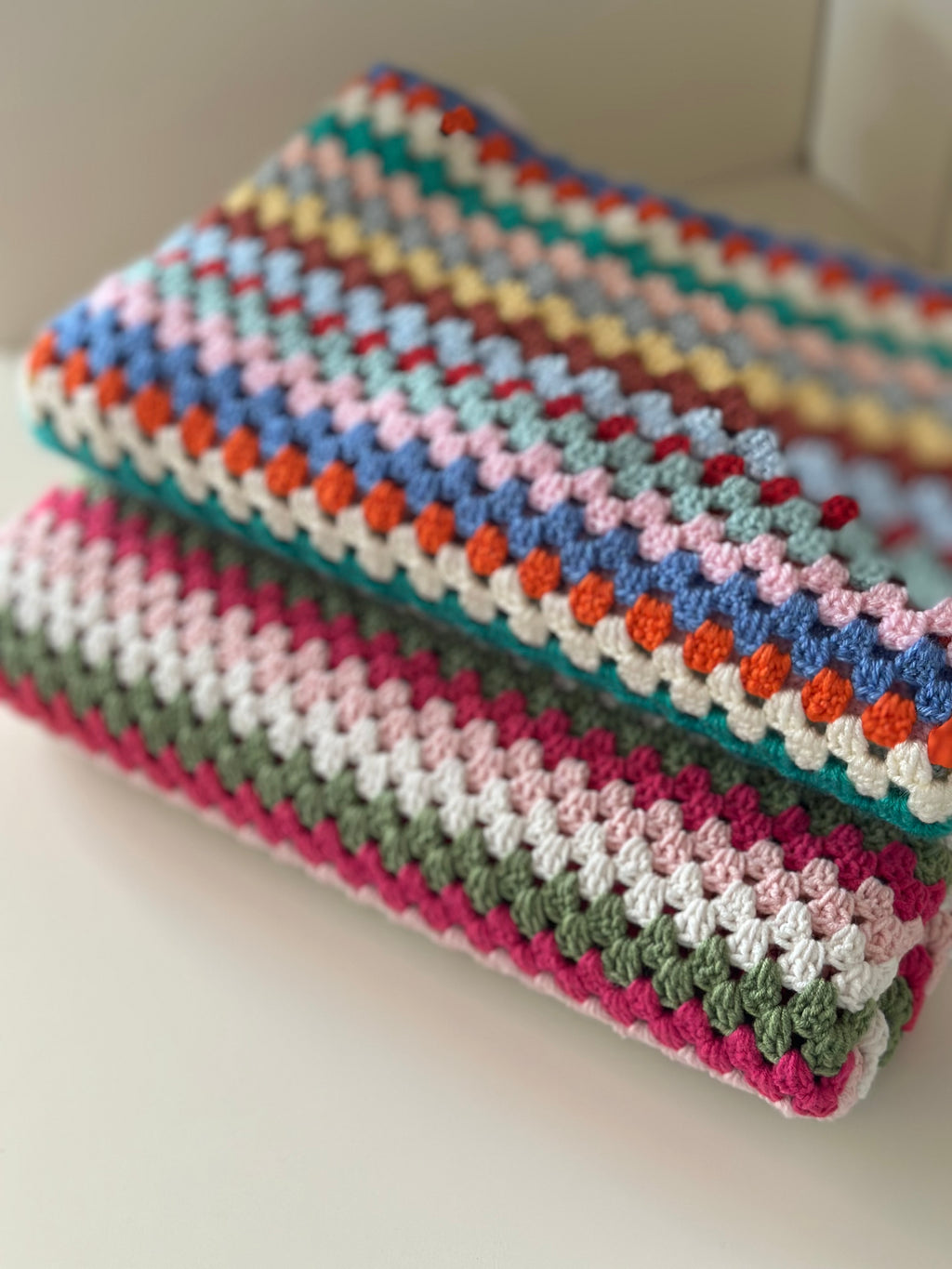 El Örgüsü Renkli Bebek Battaniyesi