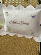 Kişiselleştirilmiş Keten Dilimli Bebek Yastığı