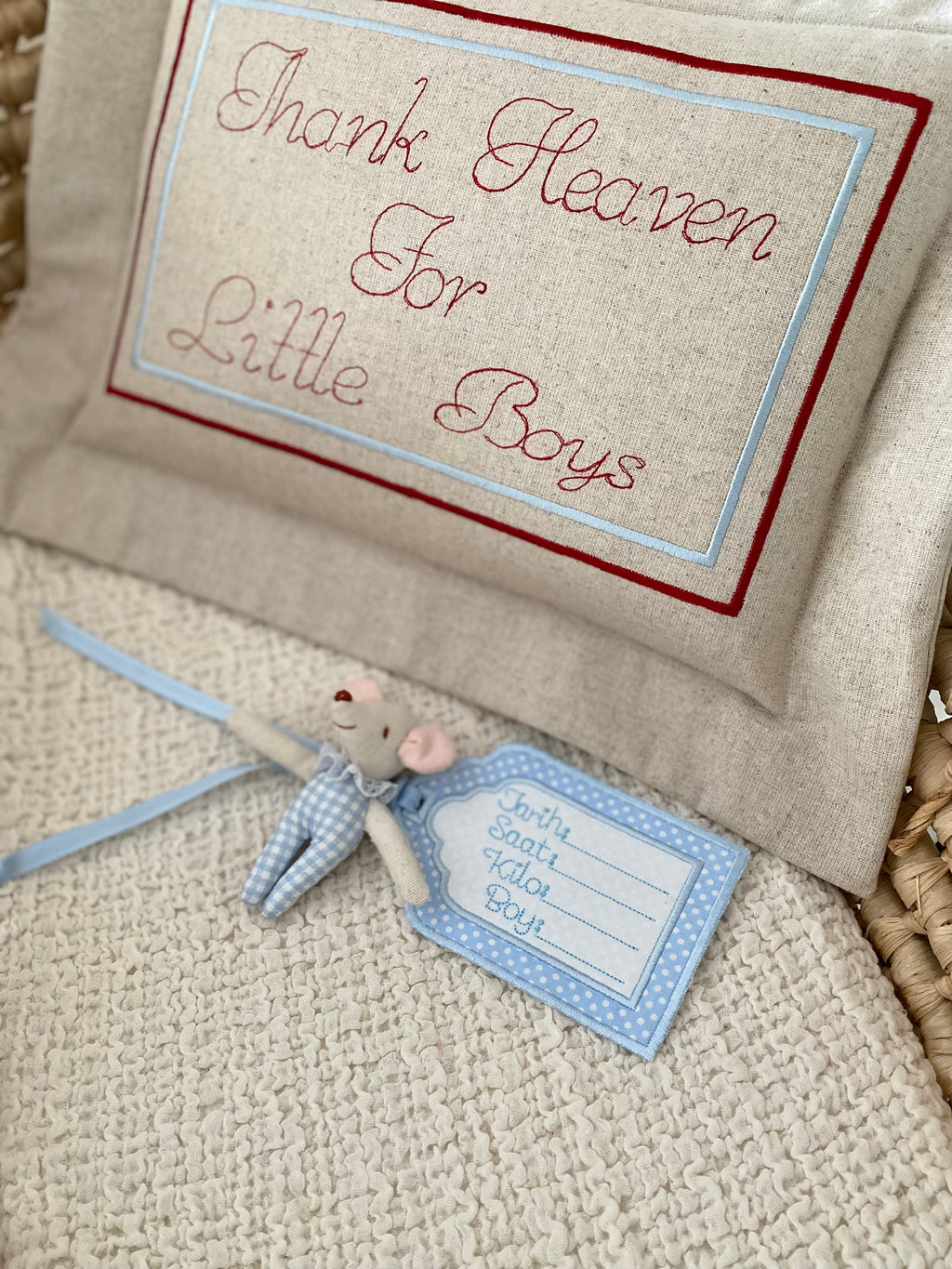 Thank Heaven For Little Boys Dekoratif Yastık