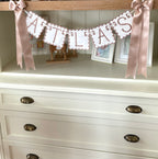 Personalized Machine Embroidered Baby Banner | Pennant | Door Decoration