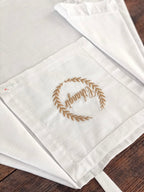 Keten Puset Örtüsü Çelenk Bej