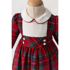 Elena– Red Plaid Baby Girl Dress | Christmas Dress for 2-5 Years Olds - Includes Hairband