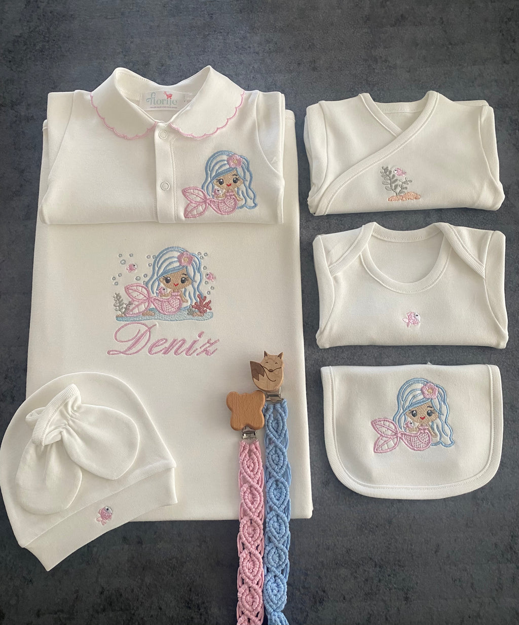 Deniz Kızı  Bebek Hastane Çıkış Seti