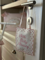 Kişiye Özel Keten “Baby Sleeping” Kapı Yastığı