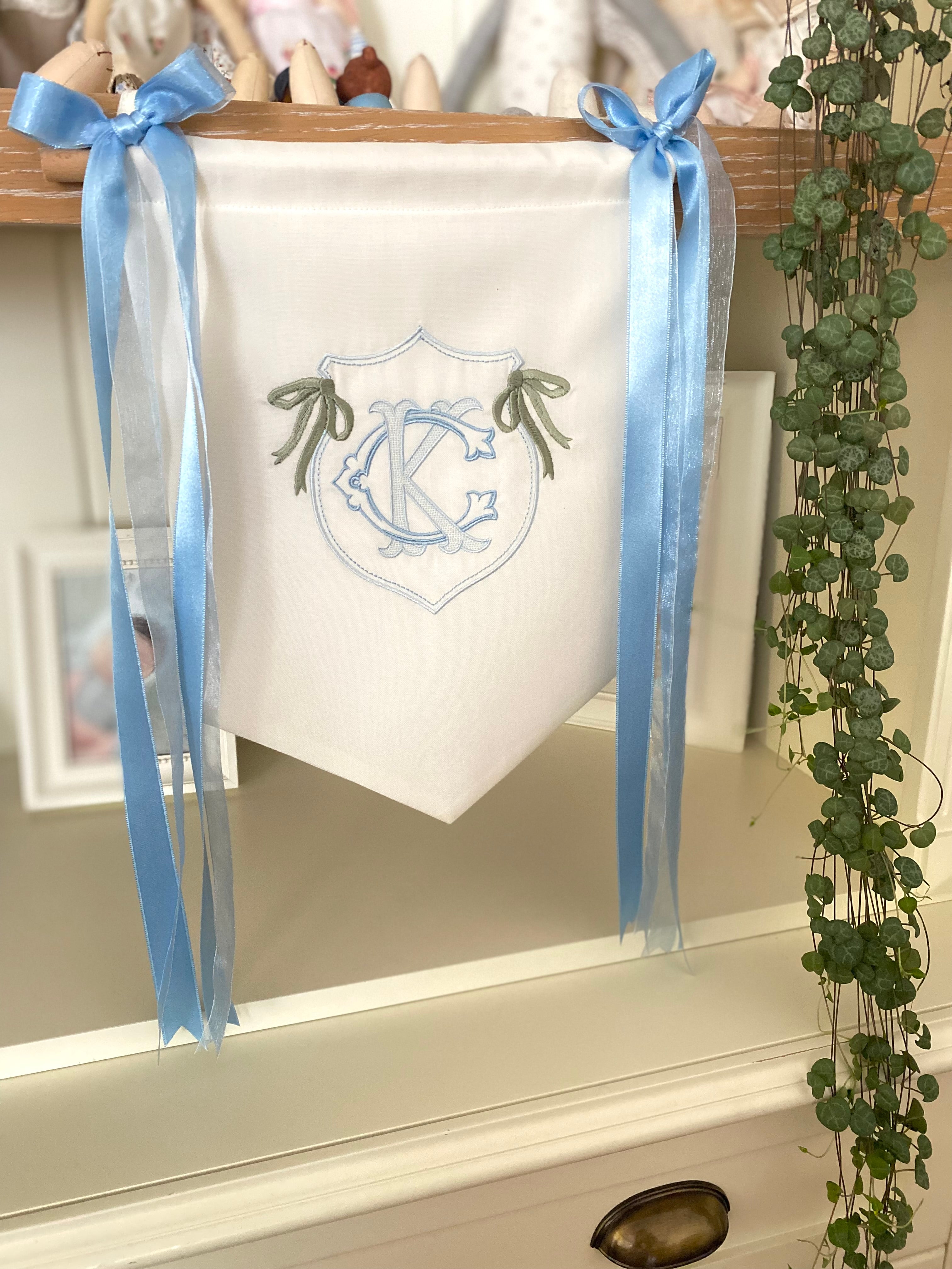 Kişiye Özel İsimli Keten Banner / Kapı Süsü