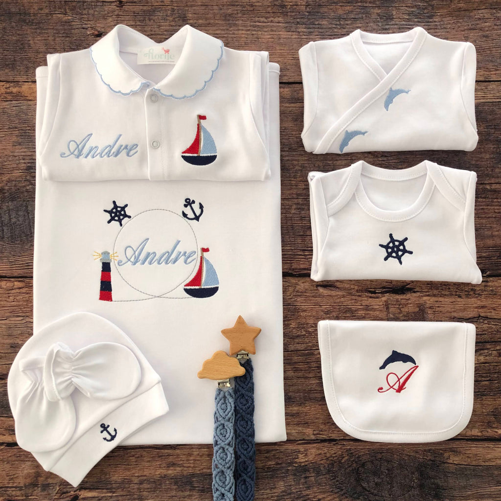 Yelkenli Deniz Serisi Hastane Çıkış Seti