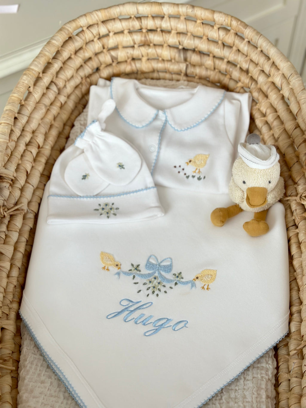 Little Chick Organik Yenidoğan Seti – Kroşeta Kenar Detaylı