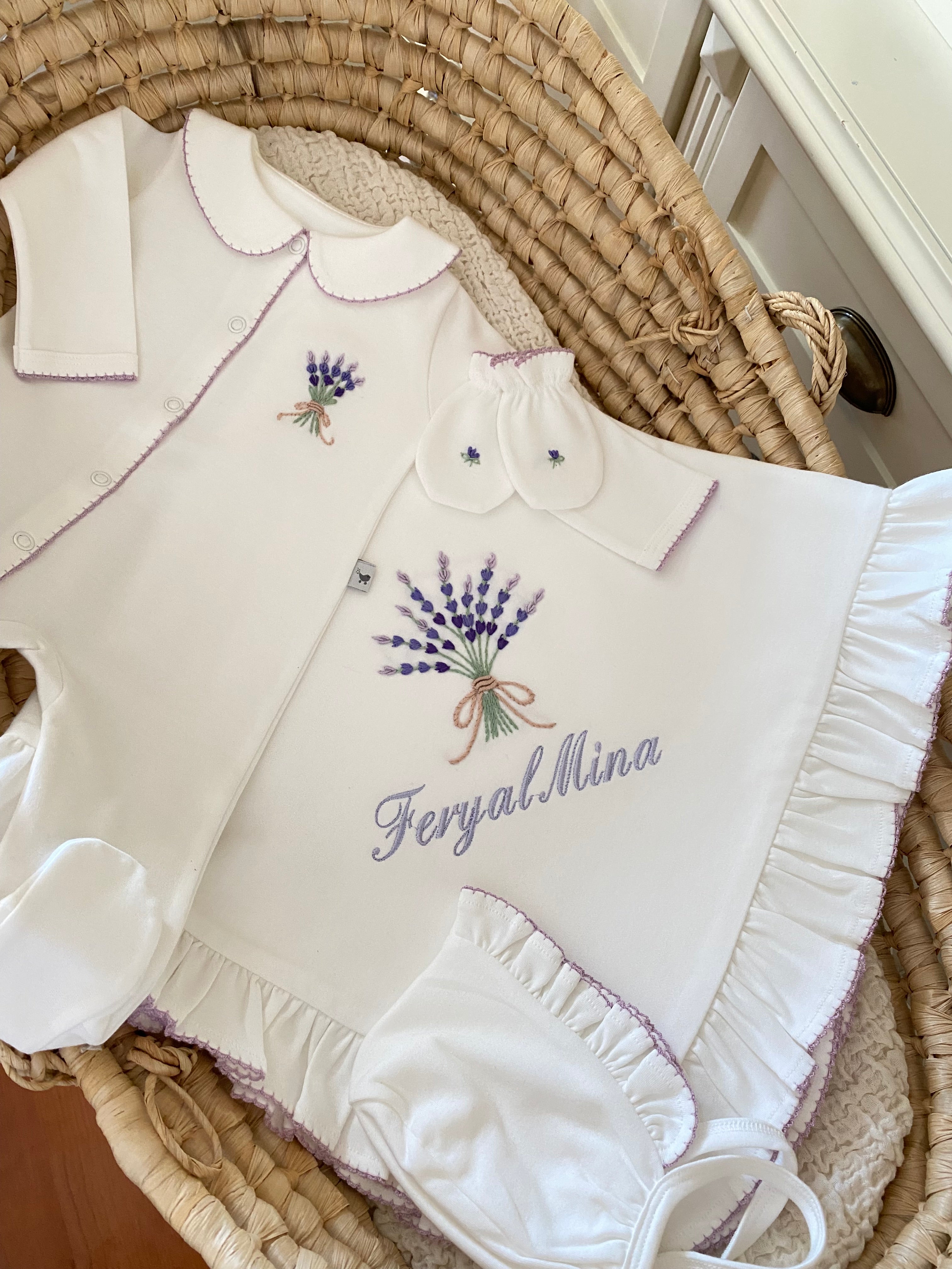 Lavender Lavanta Organik Yenidoğan Seti