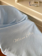 İsme Özel Müslin Battaniye Mavi