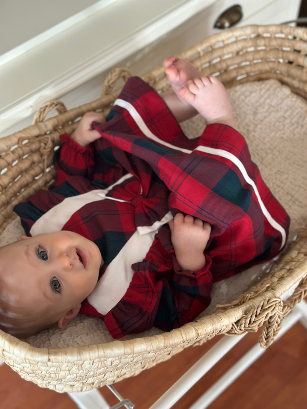 Elora– Red Plaid Baby Girl Dress | Christmas Dress 6-24 Months