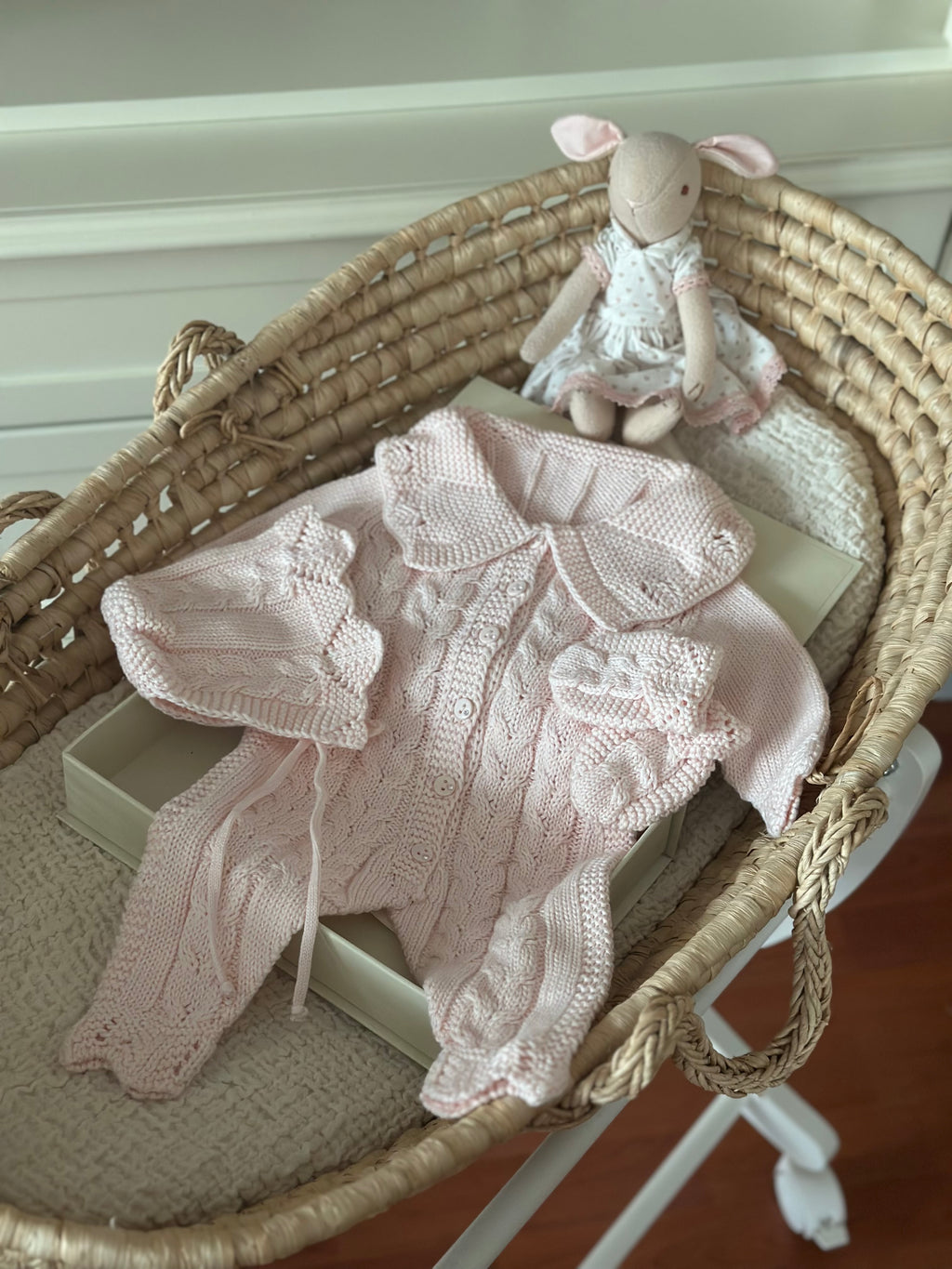 Toz Pembe Triko Kız Bebek Tulum Seti 3 Parça